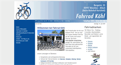 Desktop Screenshot of fahrradkoehl.de