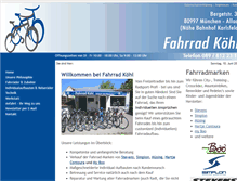 Tablet Screenshot of fahrradkoehl.de